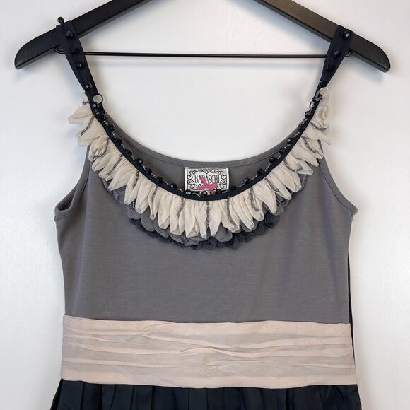 NWT Yoana Baraschi Anthropologie Size 2 Mini Dress Tulle Pleated - Picture 2 of 11